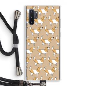 CaseCompany Doggy: Samsung Galaxy Note 10 Plus Transparant Hoesje met koord