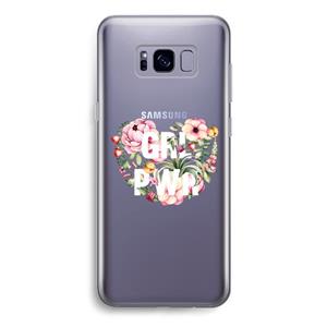 CaseCompany GRL PWR Flower: Samsung Galaxy S8 Transparant Hoesje