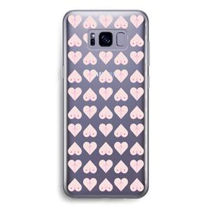 CaseCompany Ass 'n Titties: Samsung Galaxy S8 Transparant Hoesje