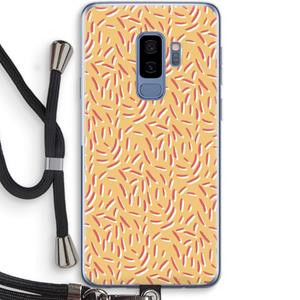 CaseCompany Camouflage: Samsung Galaxy S9 Plus Transparant Hoesje met koord
