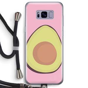 CaseCompany Avocado: Samsung Galaxy S8 Plus Transparant Hoesje met koord