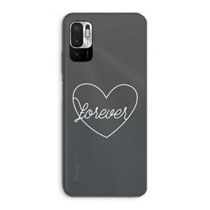 CaseCompany Forever heart pastel: Xiaomi Redmi Note 10 5G Transparant Hoesje