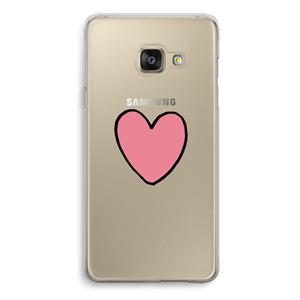 CaseCompany Hartje: Samsung Galaxy A3 (2016) Transparant Hoesje