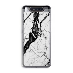 CaseCompany Witte marmer 2: Samsung Galaxy A80 Transparant Hoesje