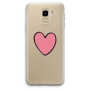 CaseCompany Hartje: Samsung Galaxy J6 (2018) Transparant Hoesje