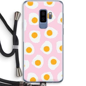 CaseCompany Dancing eggs: Samsung Galaxy S9 Plus Transparant Hoesje met koord