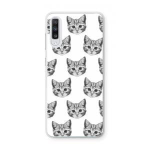 CaseCompany Kitten: Samsung Galaxy A70 Transparant Hoesje