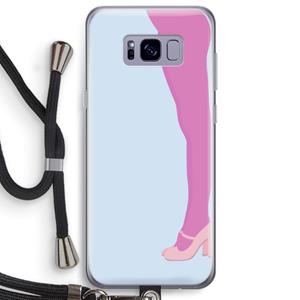 CaseCompany Pink panty: Samsung Galaxy S8 Plus Transparant Hoesje met koord