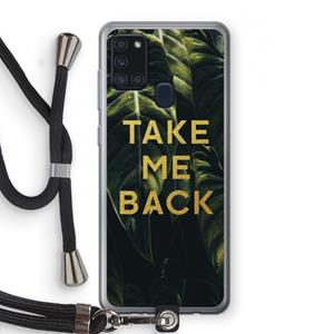 CaseCompany Take me back: Samsung Galaxy A21s Transparant Hoesje met koord
