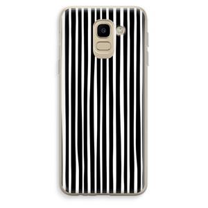 CaseCompany Stripes: Samsung Galaxy J6 (2018) Transparant Hoesje