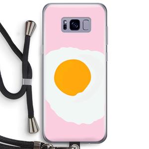 CaseCompany Sunny side up: Samsung Galaxy S8 Plus Transparant Hoesje met koord