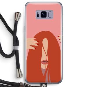 CaseCompany Woke up like this: Samsung Galaxy S8 Plus Transparant Hoesje met koord