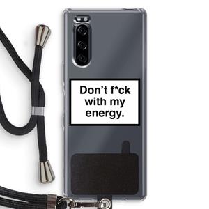 CaseCompany My energy: Sony Xperia 5 Transparant Hoesje met koord