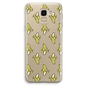 CaseCompany Bananas: Samsung Galaxy J6 (2018) Transparant Hoesje