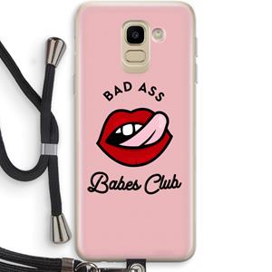 CaseCompany Badass Babes Club: Samsung Galaxy J6 (2018) Transparant Hoesje met koord