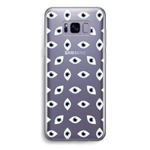 CaseCompany Eyes pattern: Samsung Galaxy S8 Transparant Hoesje