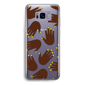CaseCompany Hands dark: Samsung Galaxy S8 Transparant Hoesje