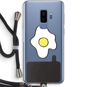 CaseCompany Spiegelei: Samsung Galaxy S9 Plus Transparant Hoesje met koord