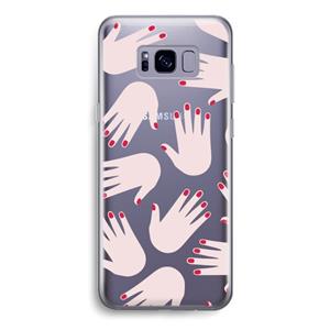 CaseCompany Hands pink: Samsung Galaxy S8 Transparant Hoesje