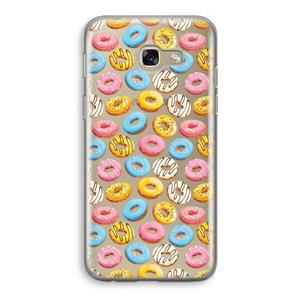 CaseCompany Pink donuts: Samsung Galaxy A5 (2017) Transparant Hoesje