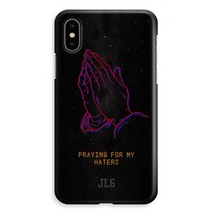 CaseCompany Praying For My Haters: iPhone XS Max Volledig Geprint Hoesje
