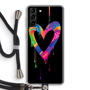 CaseCompany Melts My Heart: Samsung Galaxy S21 Plus Transparant Hoesje met koord