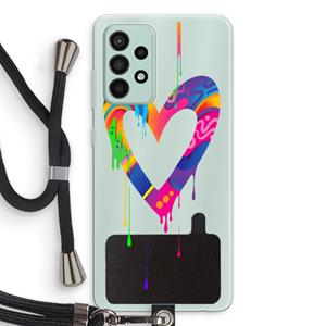 CaseCompany Melts My Heart: Samsung Galaxy A52s 5G Transparant Hoesje met koord