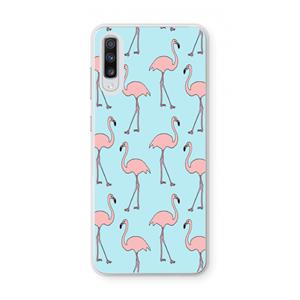 CaseCompany Anything Flamingoes: Samsung Galaxy A70 Transparant Hoesje
