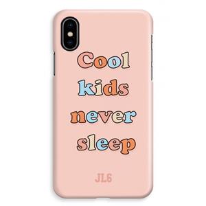 CaseCompany Cool Kids Never Sleep: iPhone XS Max Volledig Geprint Hoesje
