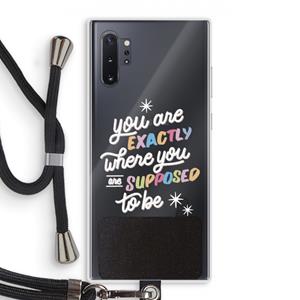 CaseCompany Right Place: Samsung Galaxy Note 10 Plus Transparant Hoesje met koord