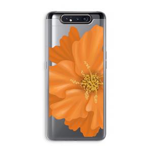 CaseCompany Orange Ellila flower: Samsung Galaxy A80 Transparant Hoesje