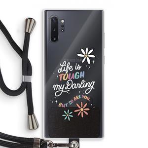 CaseCompany Tough Life: Samsung Galaxy Note 10 Plus Transparant Hoesje met koord