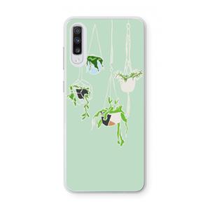 CaseCompany Hang In There: Samsung Galaxy A70 Transparant Hoesje