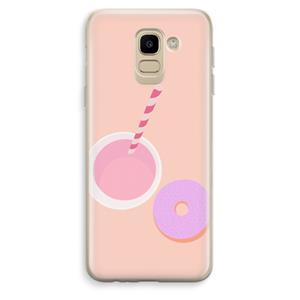 CaseCompany Donut: Samsung Galaxy J6 (2018) Transparant Hoesje