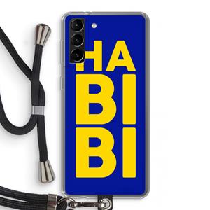 CaseCompany Habibi Blue: Samsung Galaxy S21 Plus Transparant Hoesje met koord