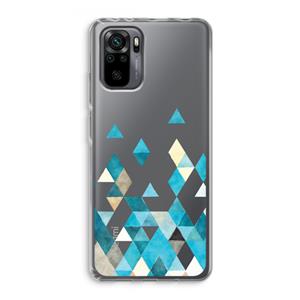 CaseCompany Gekleurde driehoekjes blauw: Xiaomi Redmi Note 10 Pro Transparant Hoesje