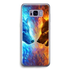 CaseCompany Fire & Ice: Samsung Galaxy S8 Transparant Hoesje