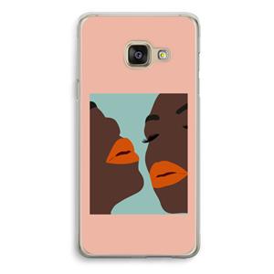 CaseCompany Orange lips: Samsung Galaxy A3 (2016) Transparant Hoesje