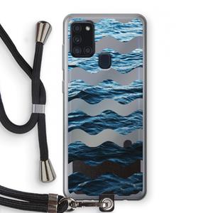 CaseCompany Oceaan: Samsung Galaxy A21s Transparant Hoesje met koord