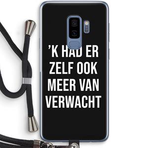 CaseCompany Meer verwacht - Zwart: Samsung Galaxy S9 Plus Transparant Hoesje met koord