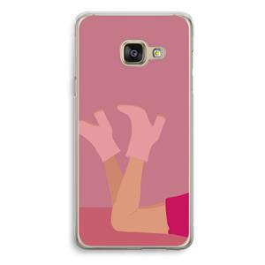 CaseCompany Pink boots: Samsung Galaxy A3 (2016) Transparant Hoesje