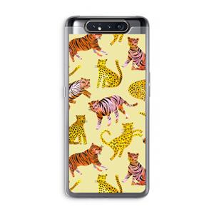 CaseCompany Cute Tigers and Leopards: Samsung Galaxy A80 Transparant Hoesje