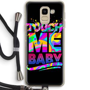 CaseCompany Touch Me: Samsung Galaxy J6 (2018) Transparant Hoesje met koord