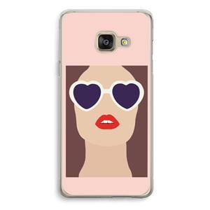 CaseCompany Red lips: Samsung Galaxy A3 (2016) Transparant Hoesje