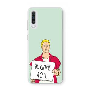 CaseCompany Gimme a call: Samsung Galaxy A70 Transparant Hoesje