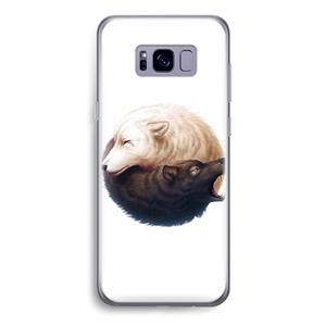 CaseCompany Yin Yang Wolves: Samsung Galaxy S8 Transparant Hoesje