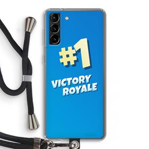 CaseCompany Victory Royale: Samsung Galaxy S21 Plus Transparant Hoesje met koord