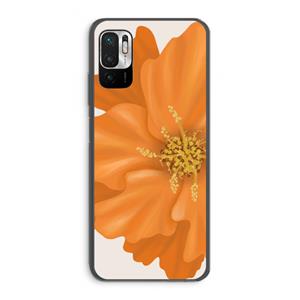 CaseCompany Orange Ellila flower: Xiaomi Redmi Note 10 5G Transparant Hoesje