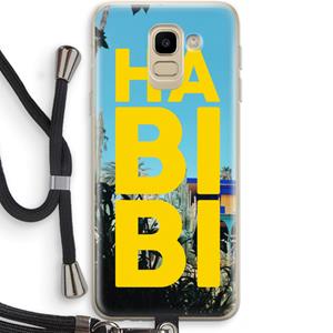 CaseCompany Habibi Majorelle : Samsung Galaxy J6 (2018) Transparant Hoesje met koord