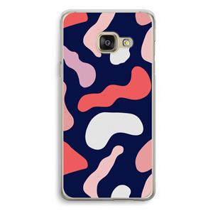 CaseCompany Memphis Shapes Pink: Samsung Galaxy A3 (2016) Transparant Hoesje